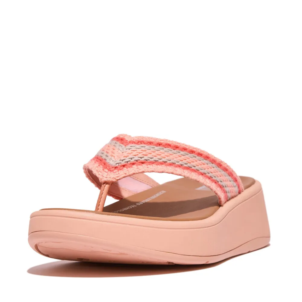 รองเท้าแตะแบบหูหนีบ ผู้หญิง รุ่น F-MODE CROCHET FLATFORM TOE-POST SANDALS