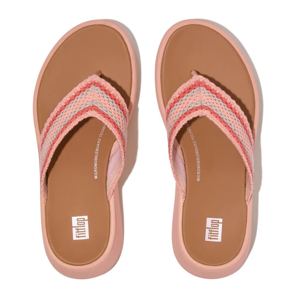 รองเท้าแตะแบบหูหนีบ ผู้หญิง รุ่น F-MODE CROCHET FLATFORM TOE-POST SANDALS