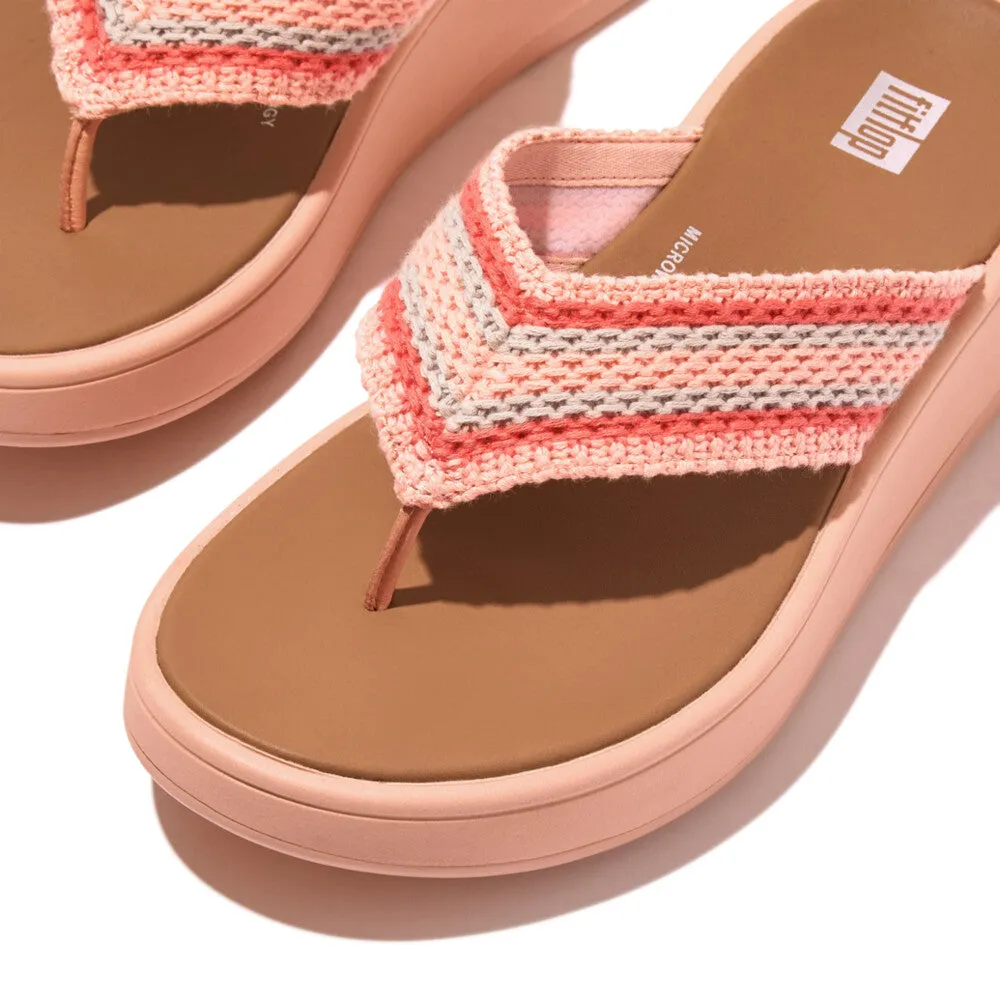 รองเท้าแตะแบบหูหนีบ ผู้หญิง รุ่น F-MODE CROCHET FLATFORM TOE-POST SANDALS