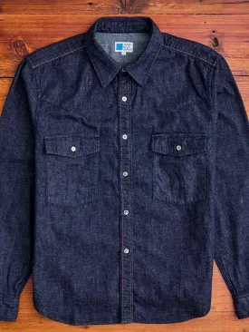 10oz Denim Western Shirt in Indigo