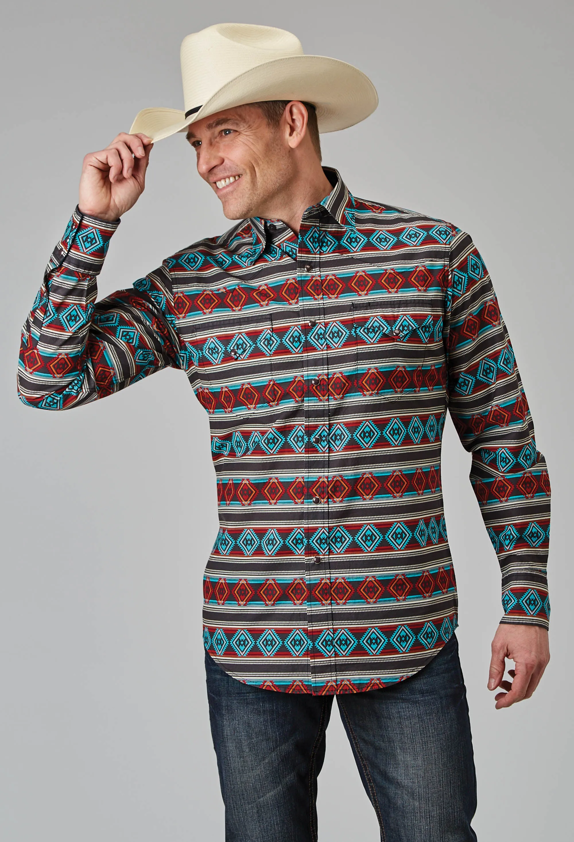1898 AZTEC STRIPE PRINT