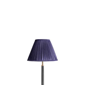 25cm empire shade in cobalt silk with velvet tape