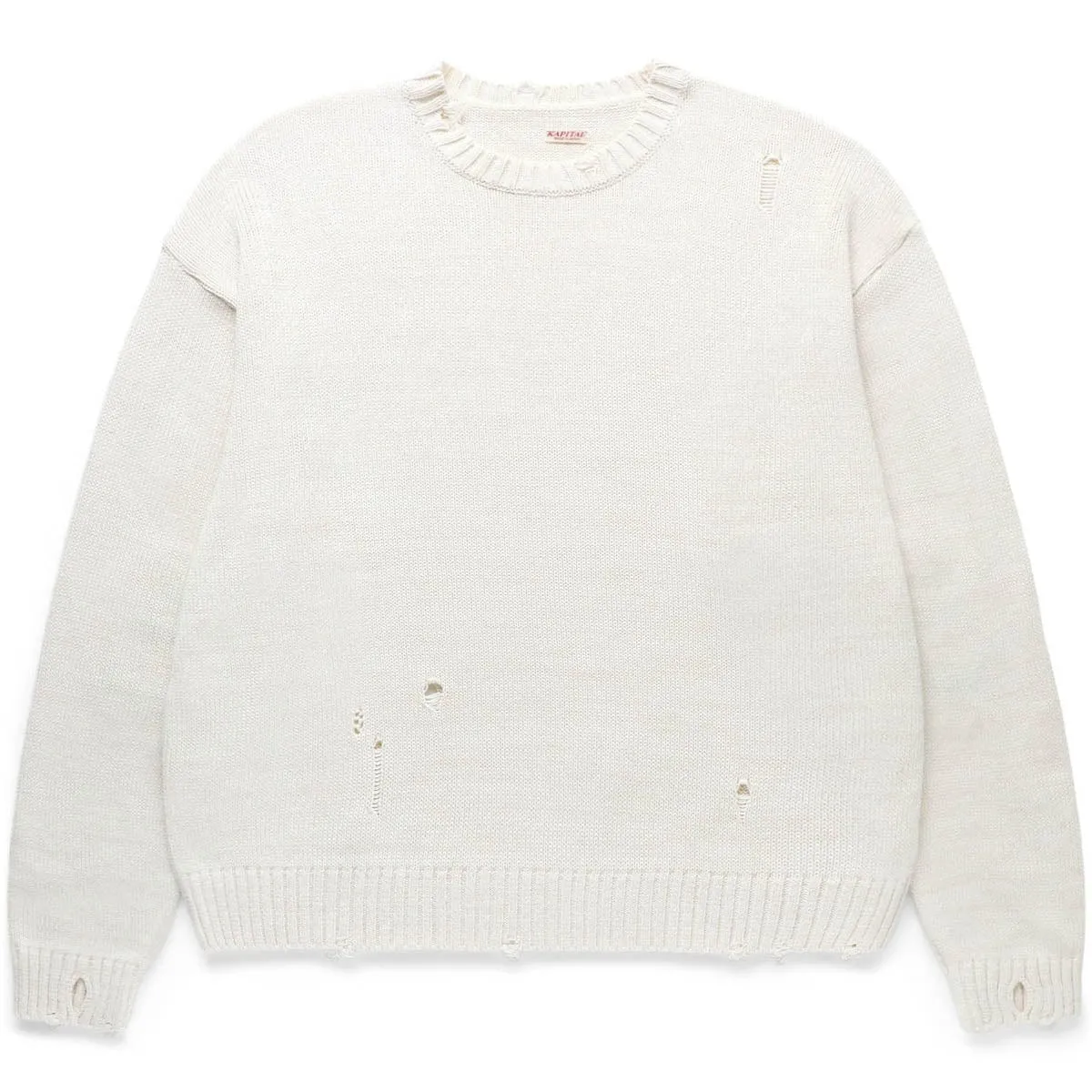 5G COTTON KNIT RAINBOWY PATCH CREW SWEATER