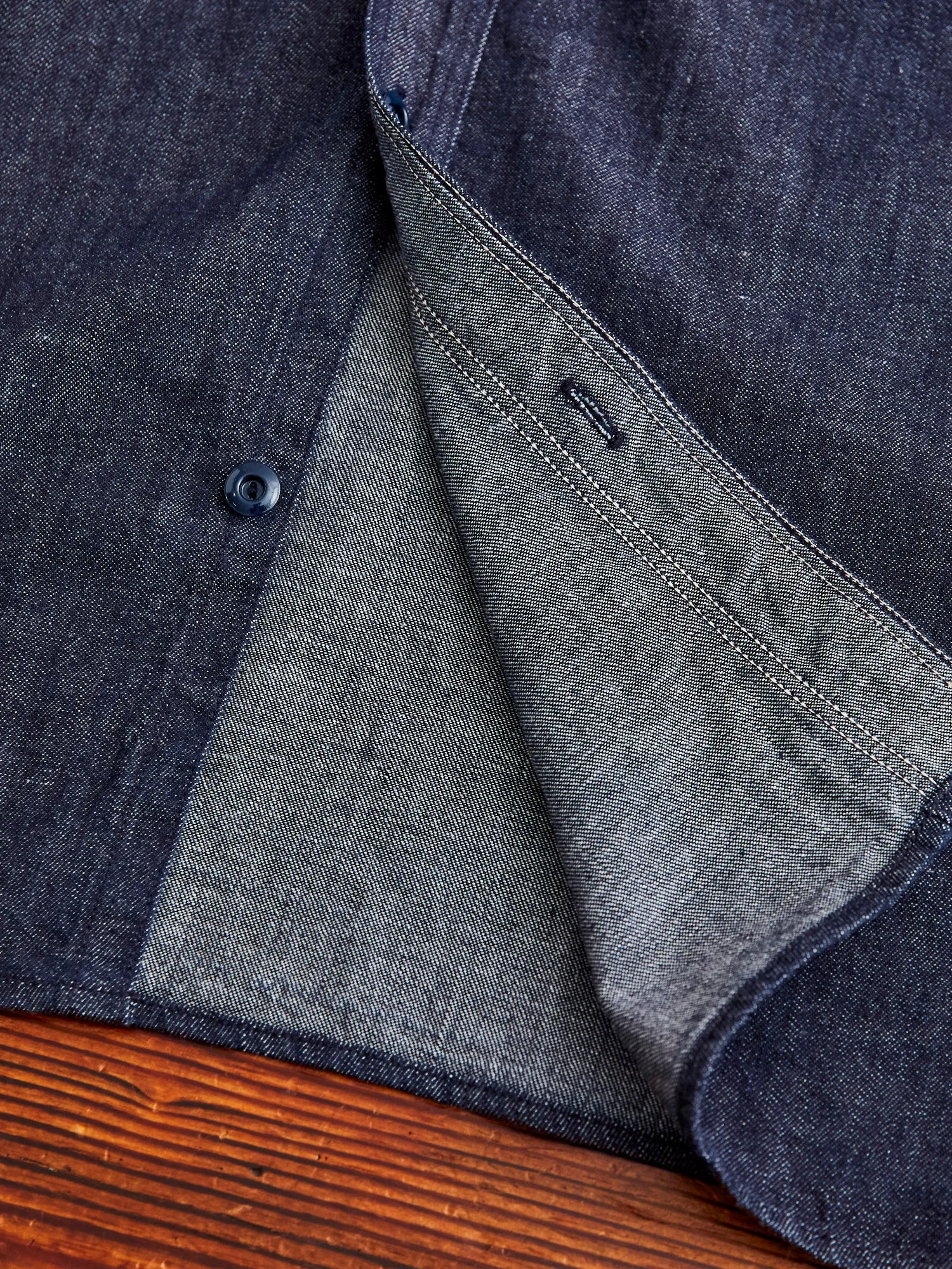 8oz Denim Work Shirt in Natural Indigo