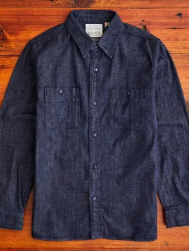 8oz Denim Work Shirt in Natural Indigo