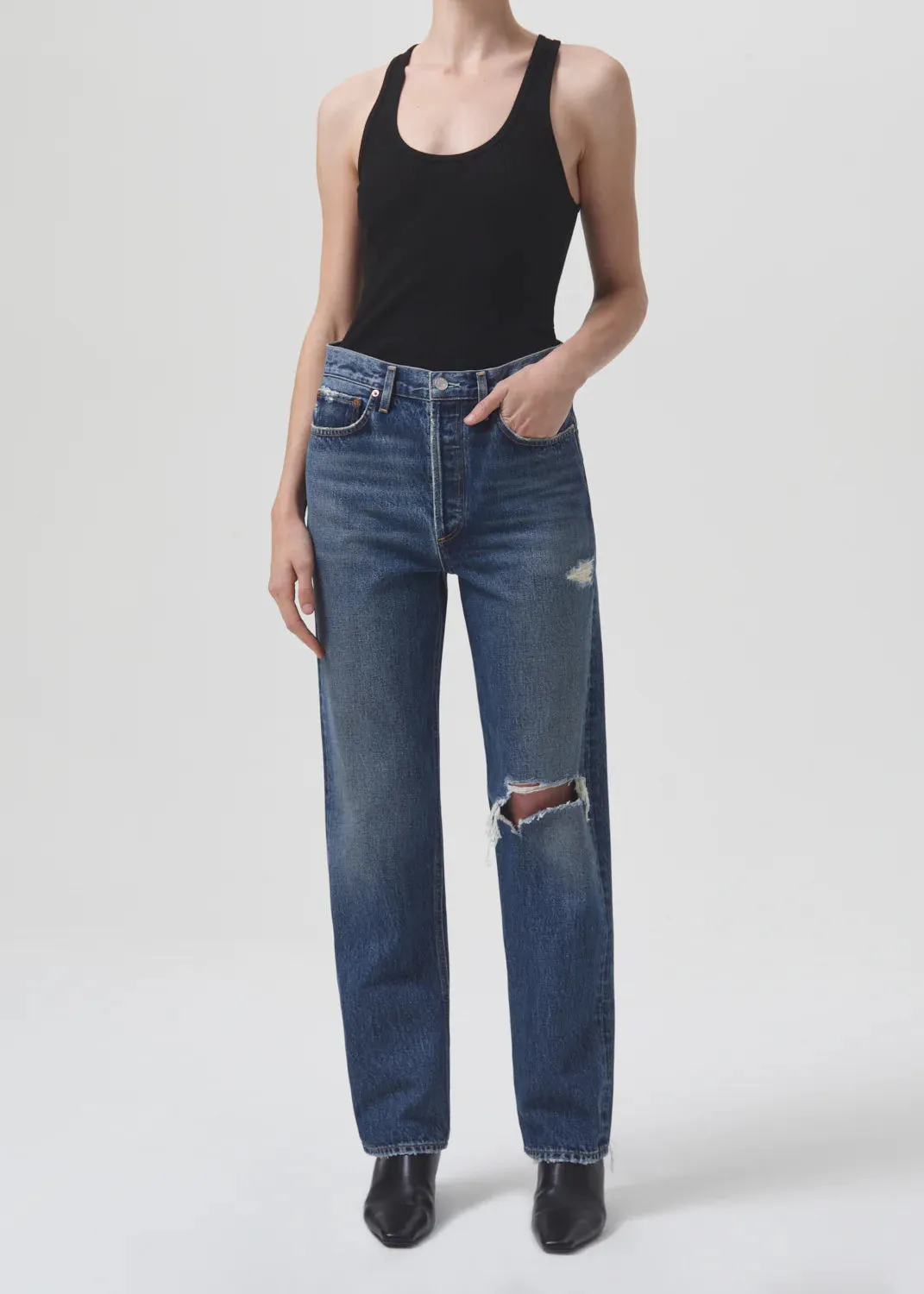 90's Pinch Waist High Rise Straight Jean - Playground