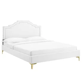 Adelaide Performance Velvet Full Platform Bed By Modway - MOD-6856 - White