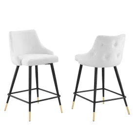 Adorn Performance Velvet Counter Stool Set of 2 By Modway - EEI-4594 - White