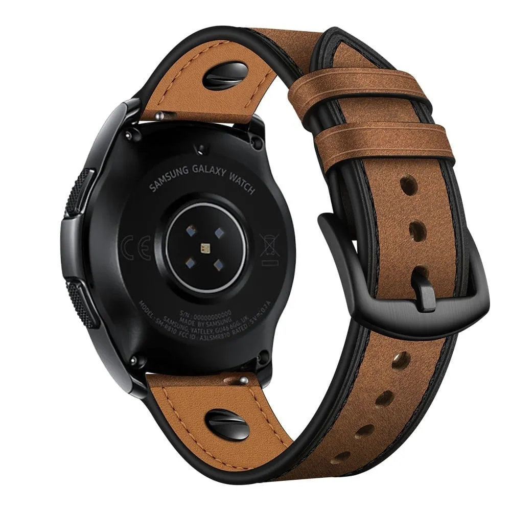Amazfit GTS 2 Leather Strap with Screw (Dark Brown)
