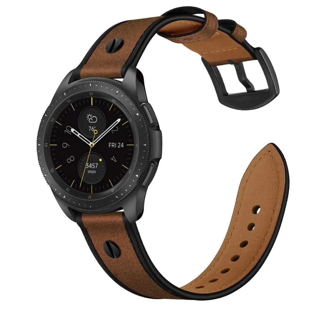 Amazfit GTS 2 Leather Strap with Screw (Dark Brown)