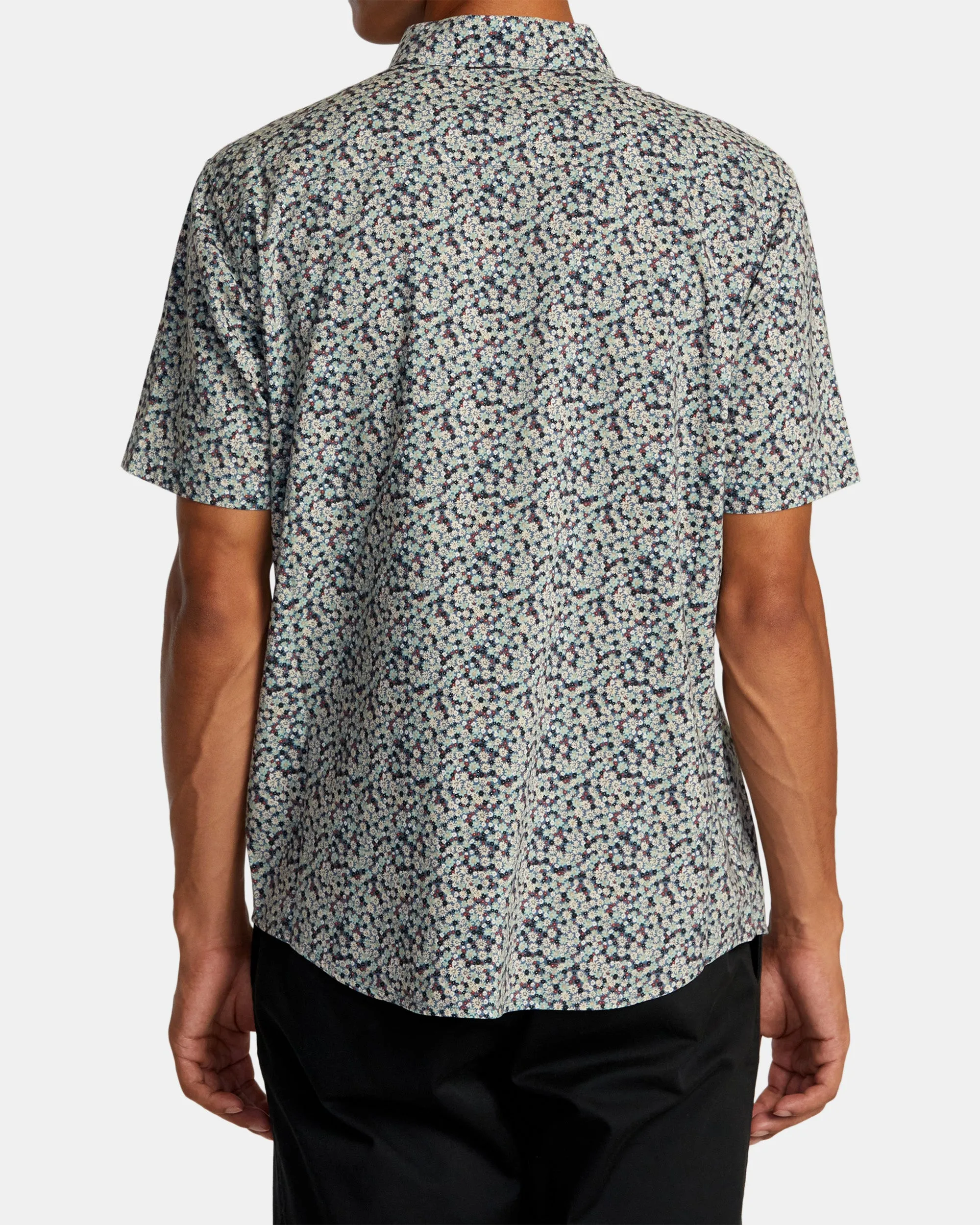 Anytime Short Sleeve Woven Shirt - Green Haze