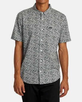 Anytime Short Sleeve Woven Shirt - Green Haze