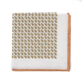 Attolini Paisley Print Silk Pocket Square