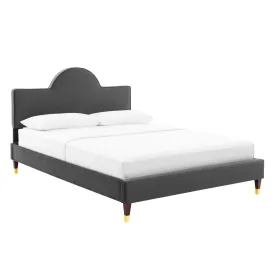 Aurora Performance Velvet Full Bed By Modway - MOD-7031 - Charcoal