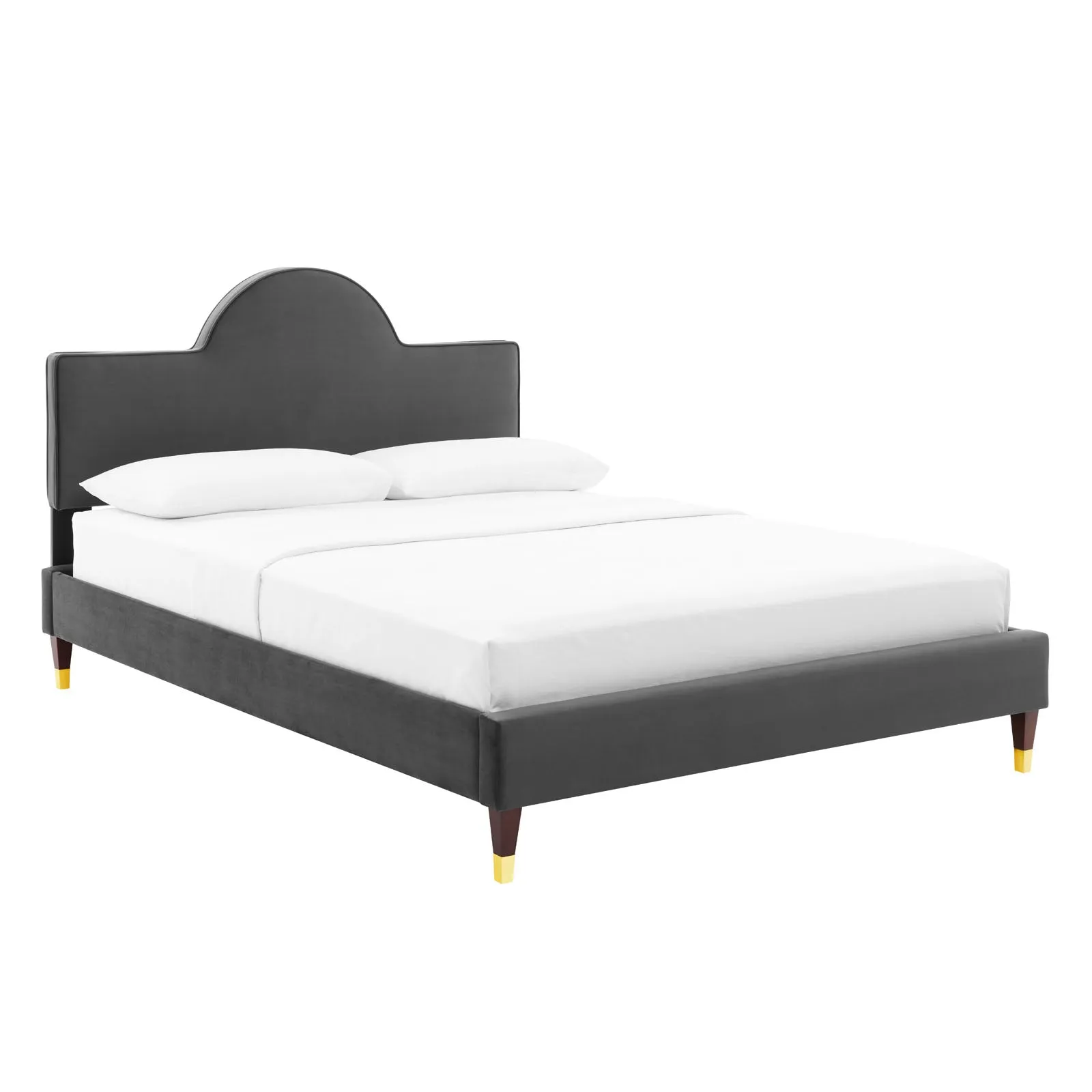 Aurora Performance Velvet Full Bed By Modway - MOD-7031 - Charcoal