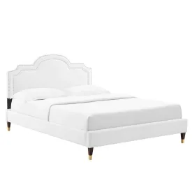 Aviana Performance Velvet Twin Bed By Modway - MOD-6794 - White