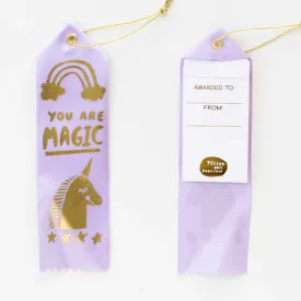 Award Ribbon / Bookmark w Note - You Are Magic Unicorn