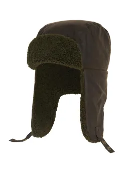 Barbour Mens Morar Classic Waxed Trapper Hat – Durable Outdoor Headwear for Cold Weather Protection