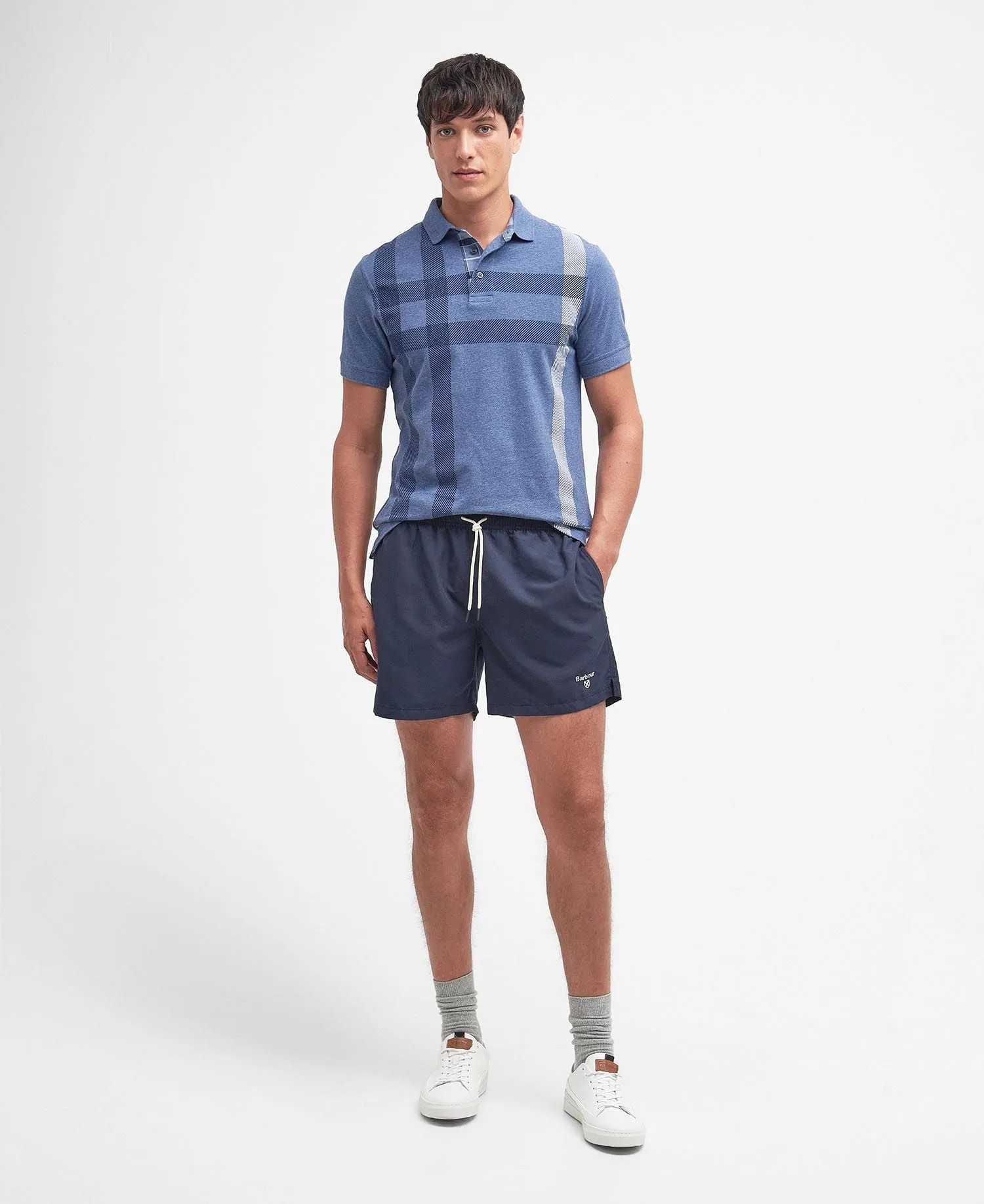 Barbour Mens 'Staple' Logo 5" Swim Shorts