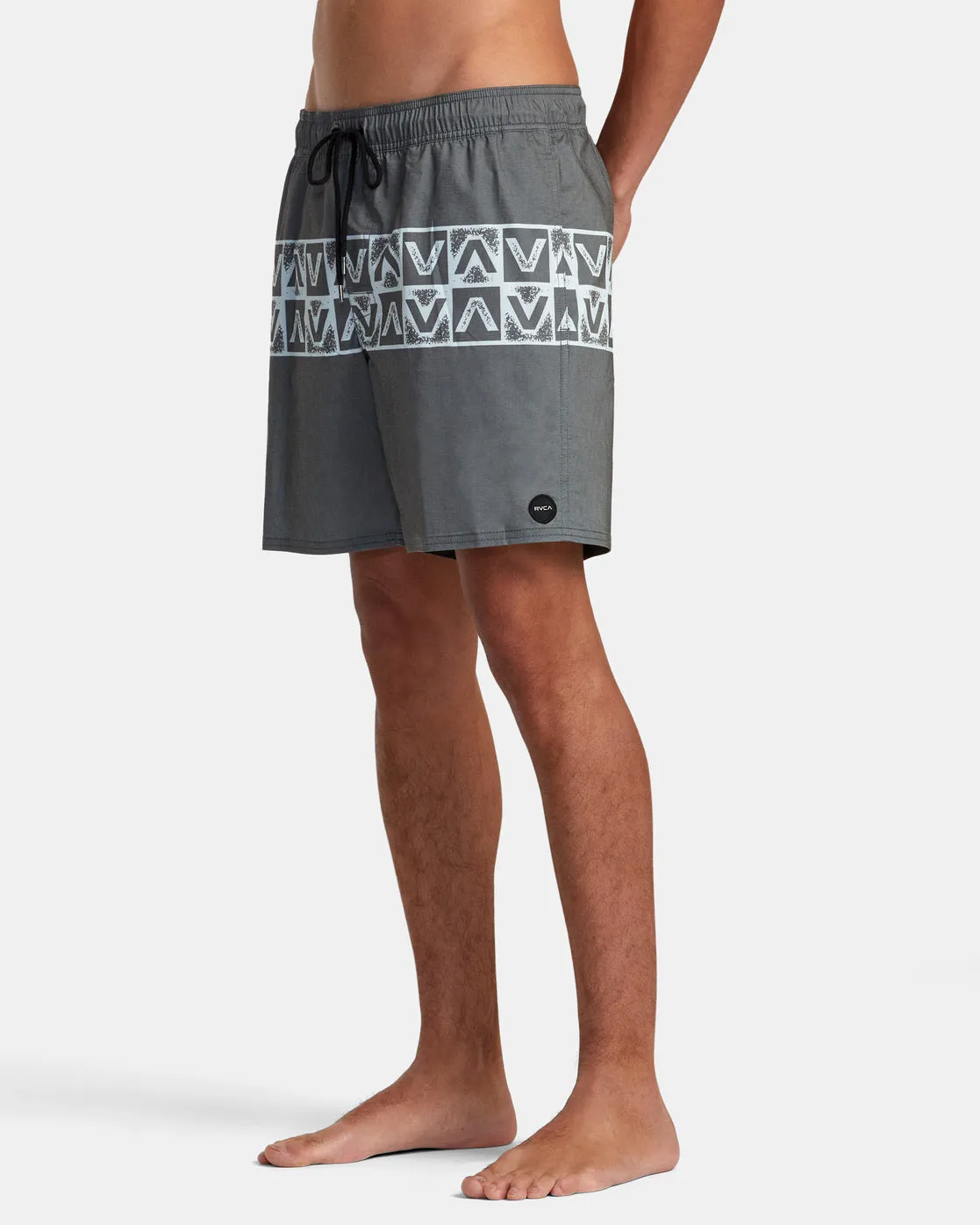 Barnes Elastic Waist Boardshorts 17" - Black Band
