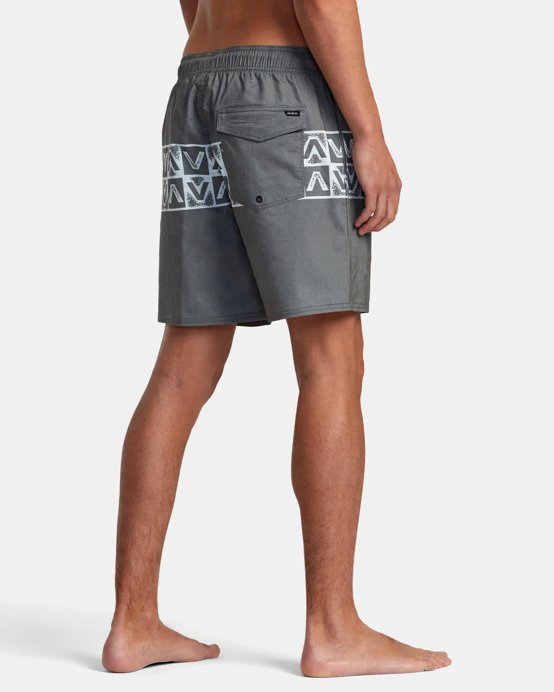 Barnes Elastic Waist Boardshorts 17" - Black Band