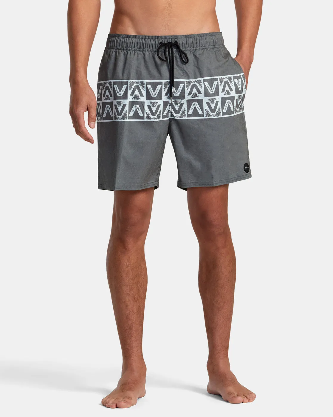 Barnes Elastic Waist Boardshorts 17" - Black Band