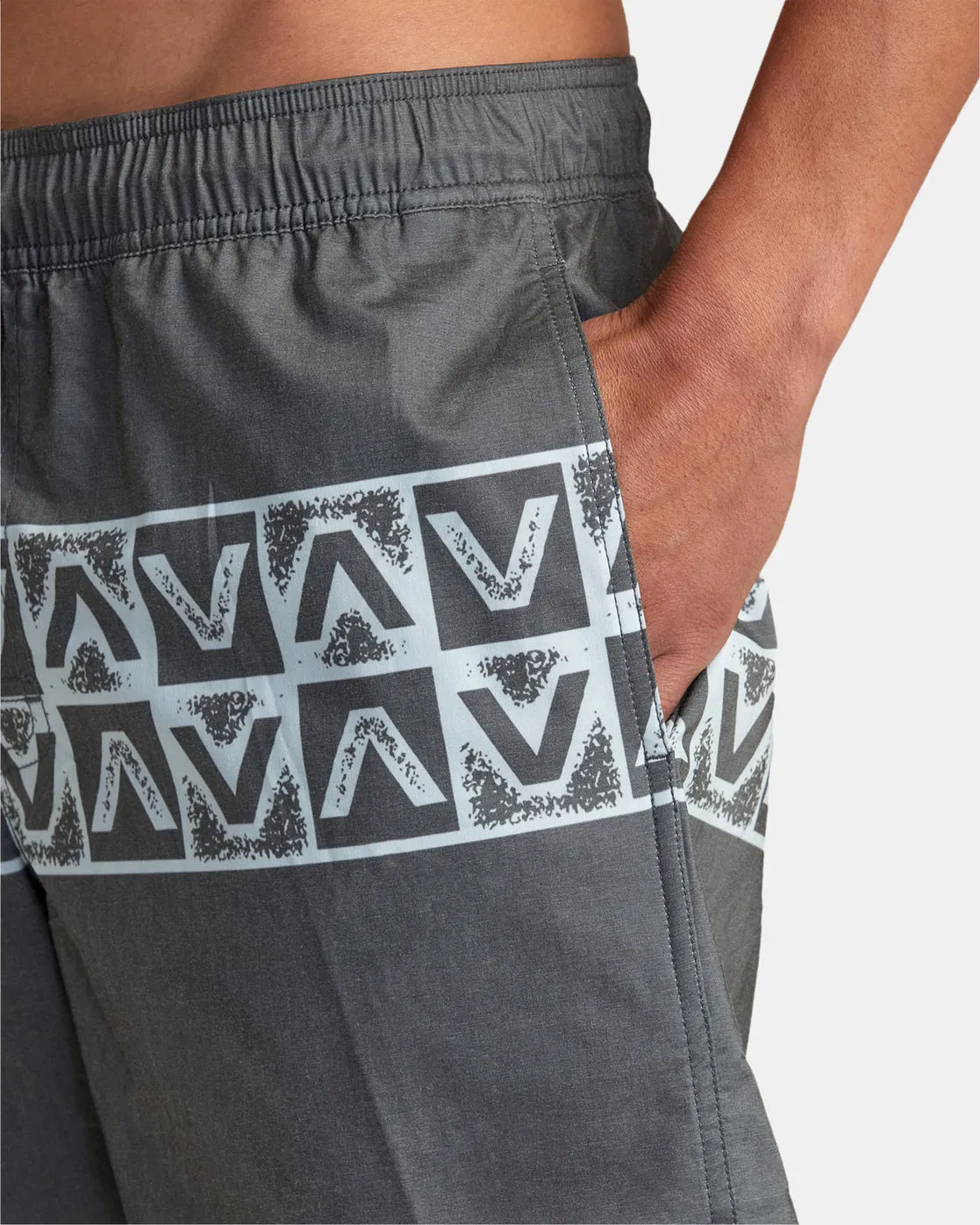 Barnes Elastic Waist Boardshorts 17" - Black Band