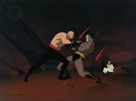 Batman The Animated Series Original Production Cel with Matching Drawing: Kyodai, Bruce, Alfred