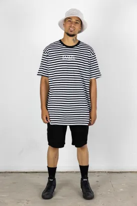 BEN STRIPE TEE BLACK