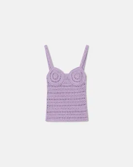 Bernou - Sale Crochet-Knit Top - Lilac