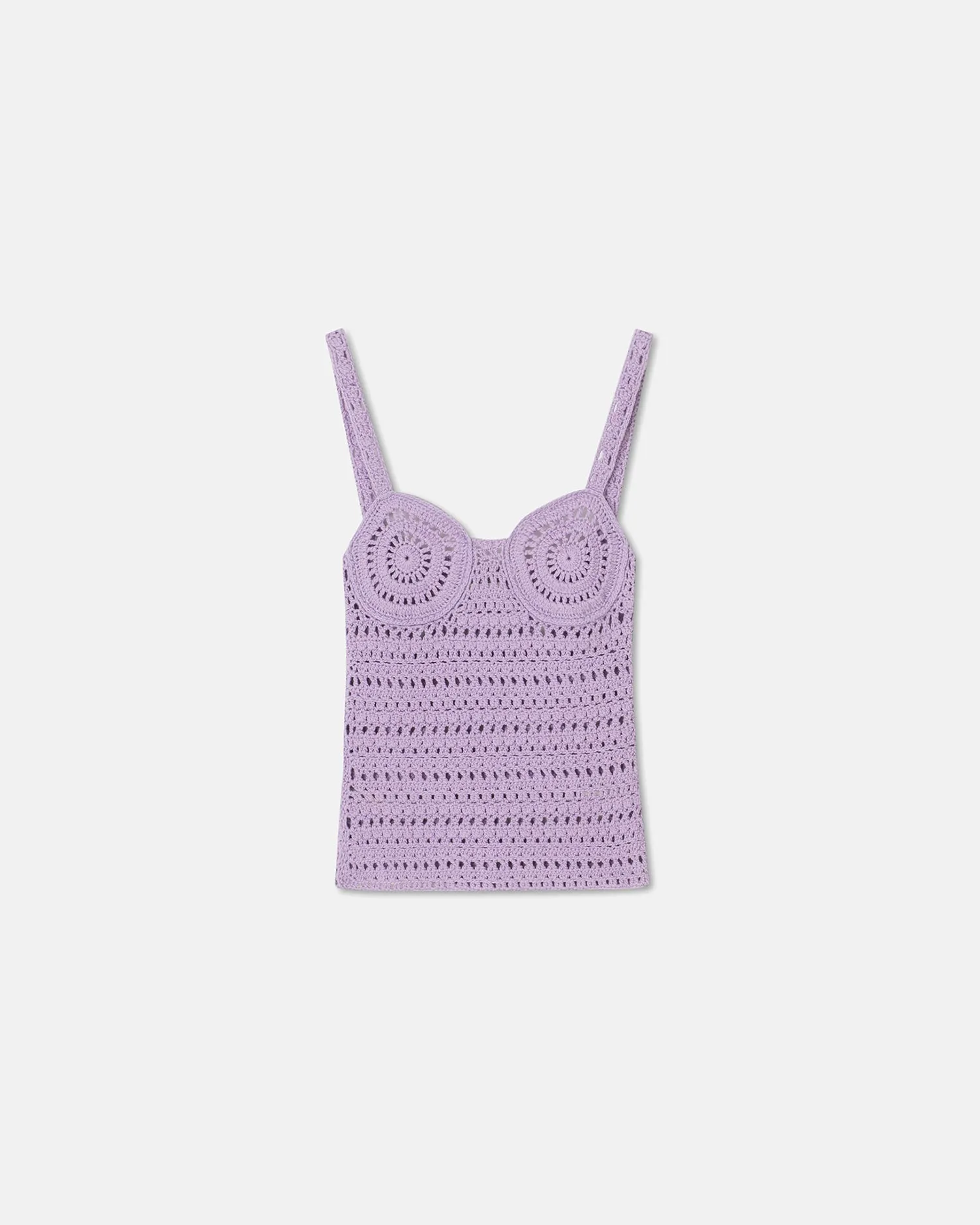 Bernou - Sale Crochet-Knit Top - Lilac