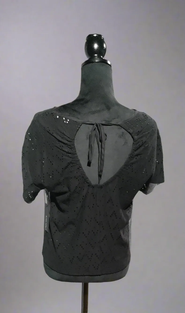 Black Tape_ Embroidery Blouse