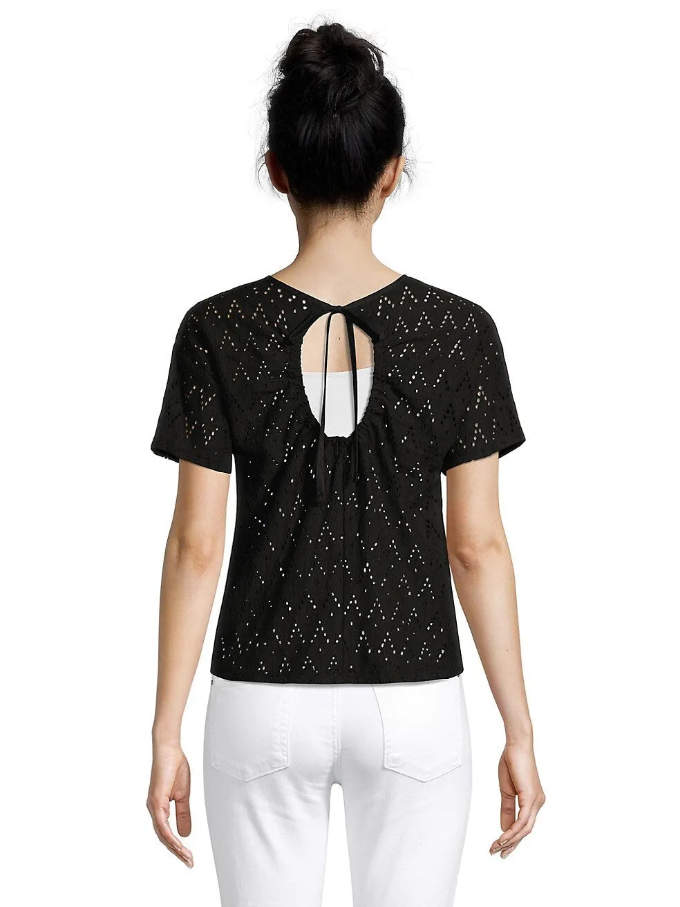 Black Tape_ Embroidery Blouse