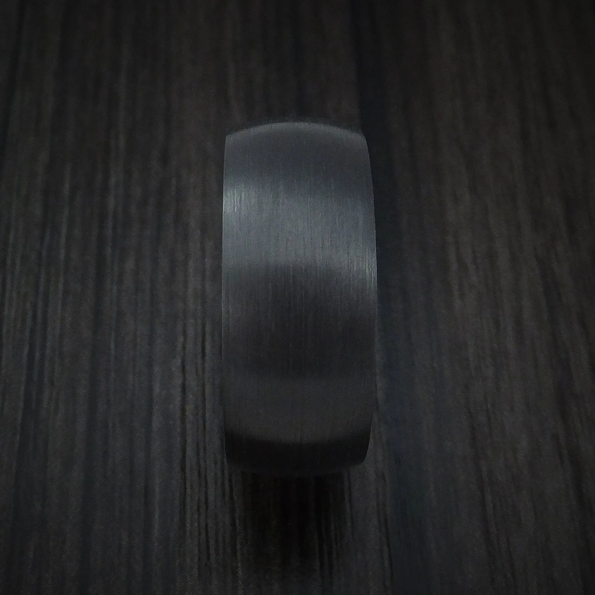 Black Zirconium and Ziricote Hardwood Sleeve Men's Ring Custom Made