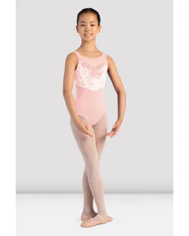 Bloch Taylor Velvet Bodice Paneled Mesh Tank Leotard - CL1027 Girls
