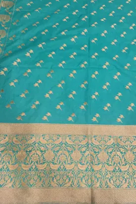Blue Banarasi Silk Dupatta