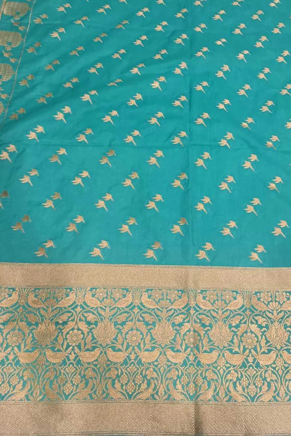 Blue Banarasi Silk Dupatta
