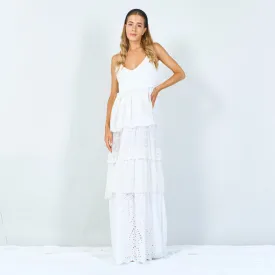 Boho tiered maxi dress wholesale
