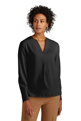 Brooks Brothers Women's Open-Neck Satin Blouse