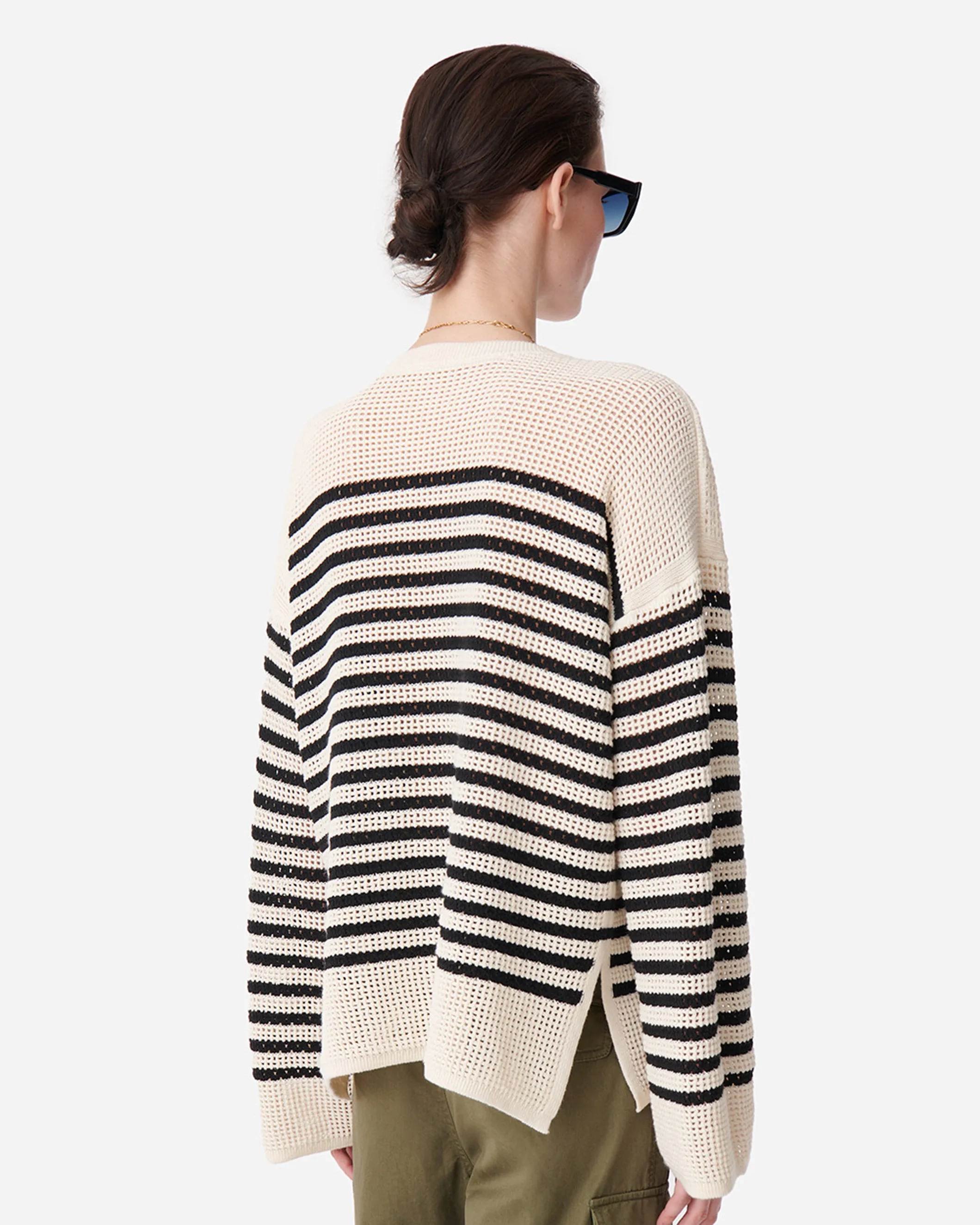 Candabelle Crochet Stripe Sweater