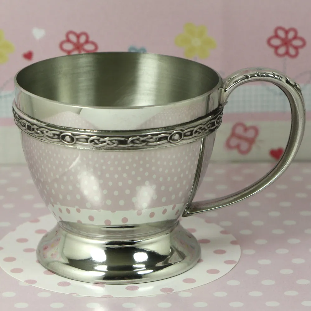 Celtic Design Pewter Christening Childs Cup