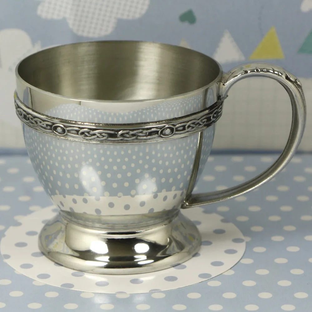 Celtic Design Pewter Christening Childs Cup