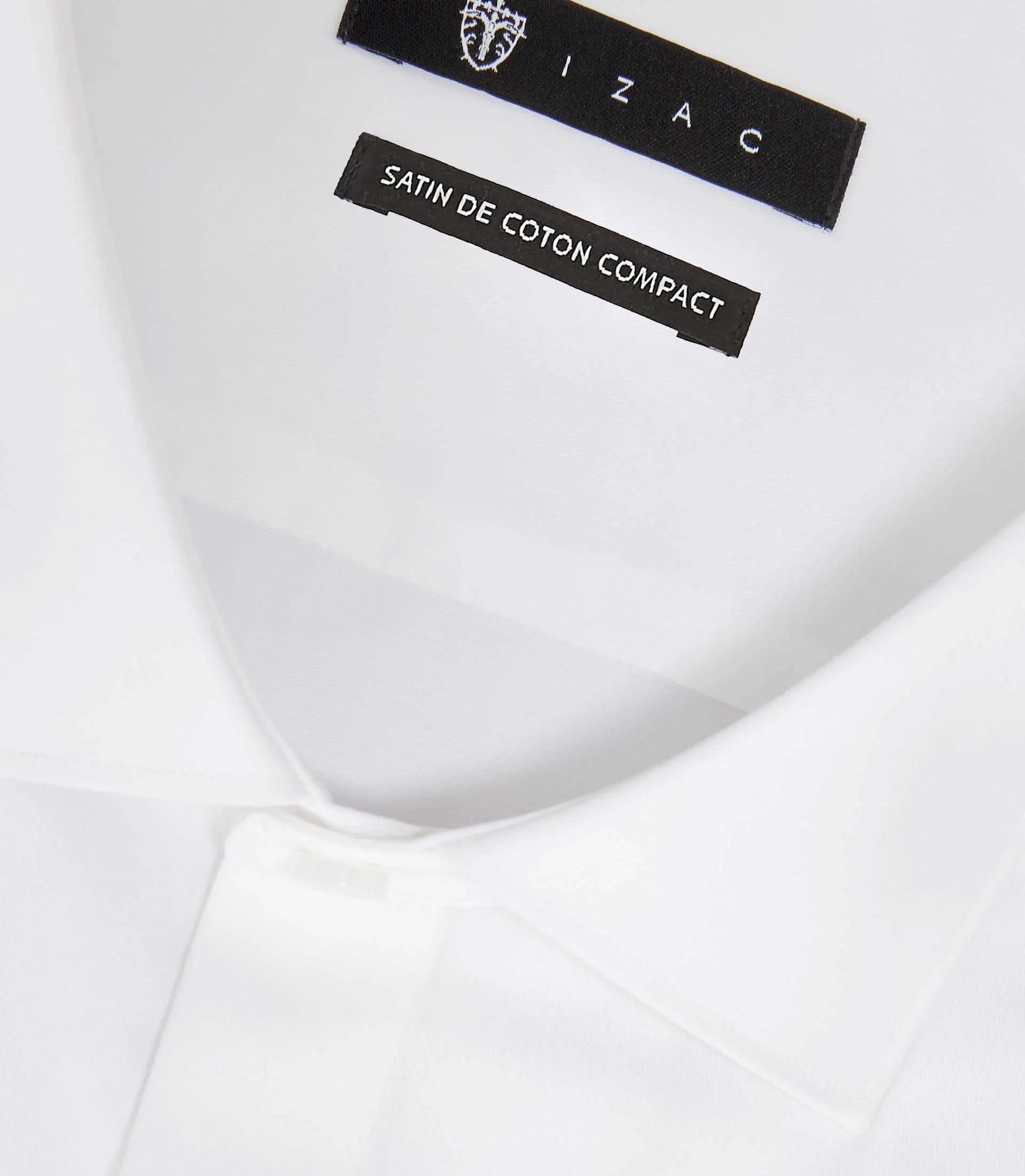 Chemise en satin de coton blanche "Satincache"