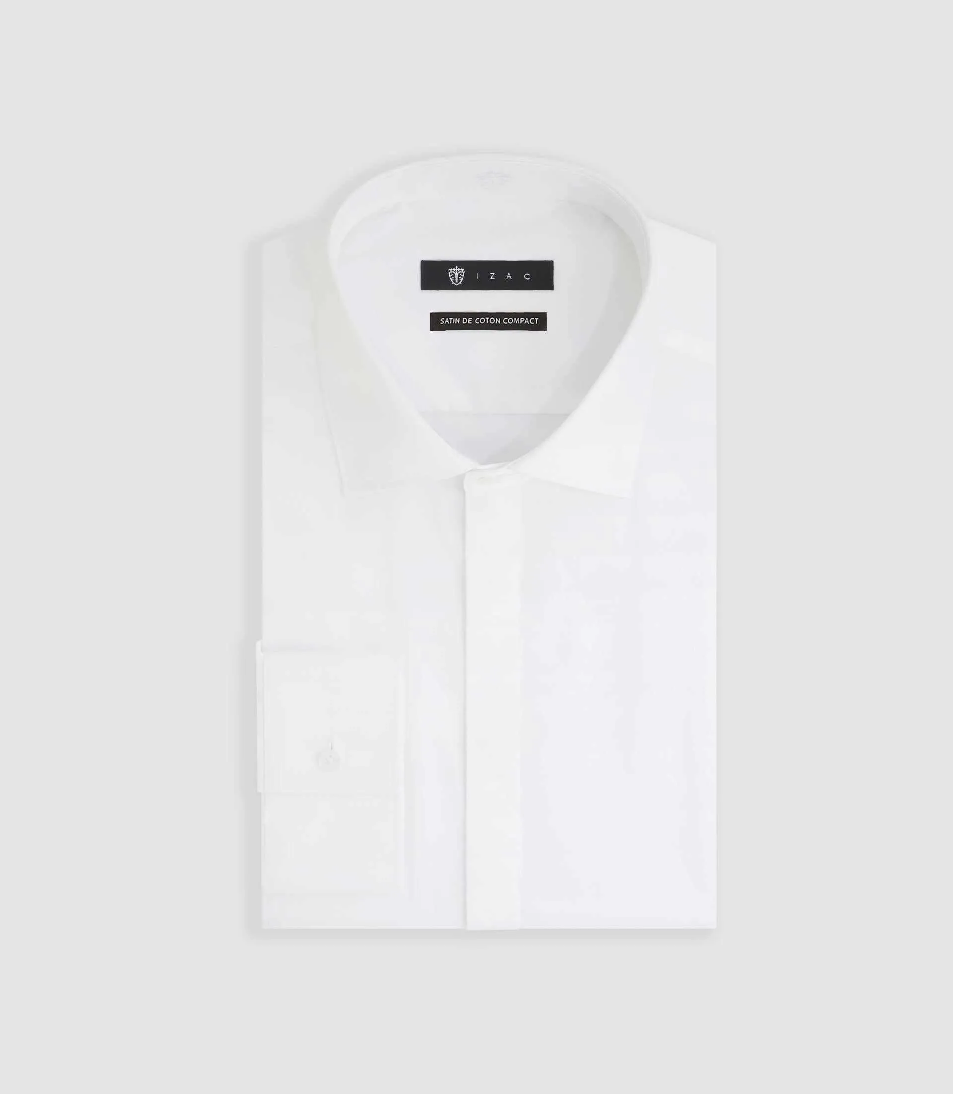 Chemise en satin de coton blanche "Satincache"