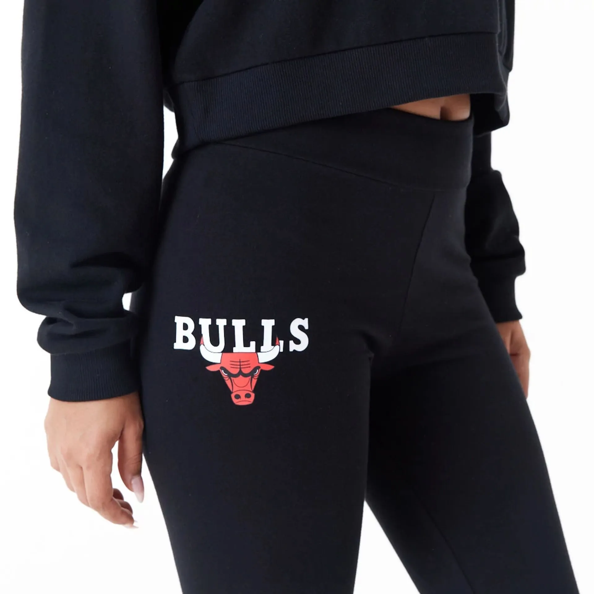 Chicago Bulls Womens NBA Team Bulls Logo Black Leggings