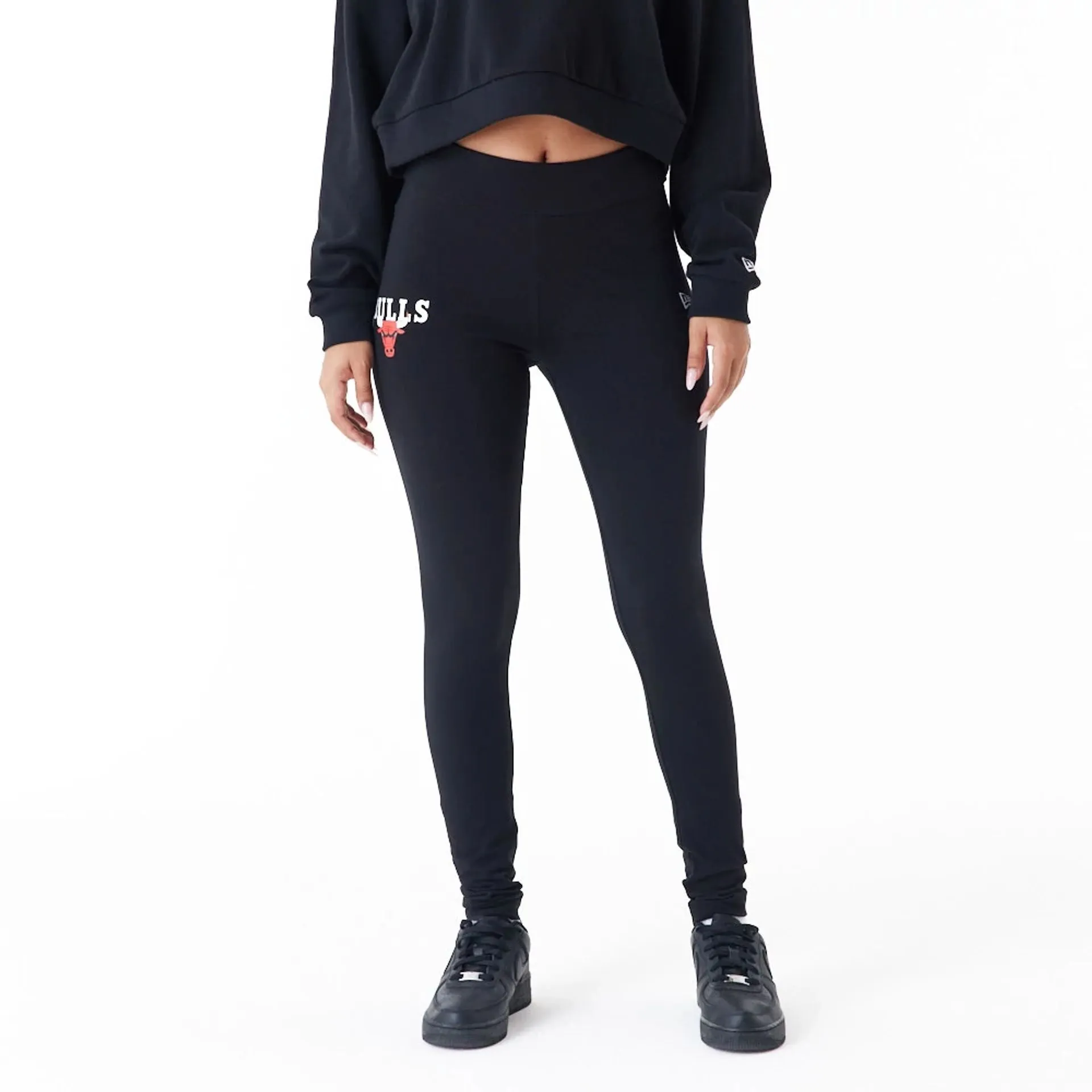 Chicago Bulls Womens NBA Team Bulls Logo Black Leggings