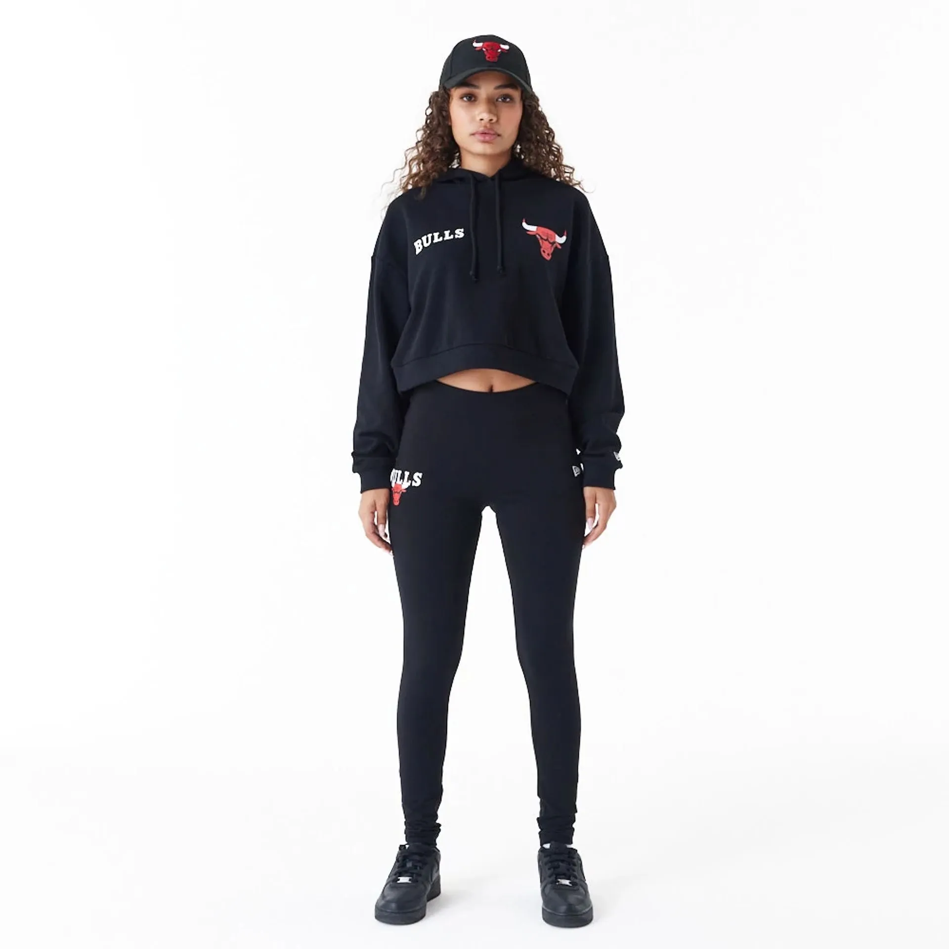 Chicago Bulls Womens NBA Team Bulls Logo Black Leggings