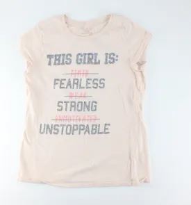 CHILDRENS PLACE PEACH "THIS GIRL IS" SHIRT 10Y EUC