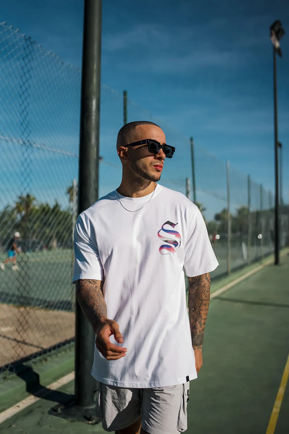 Chrome Logo Tee - White