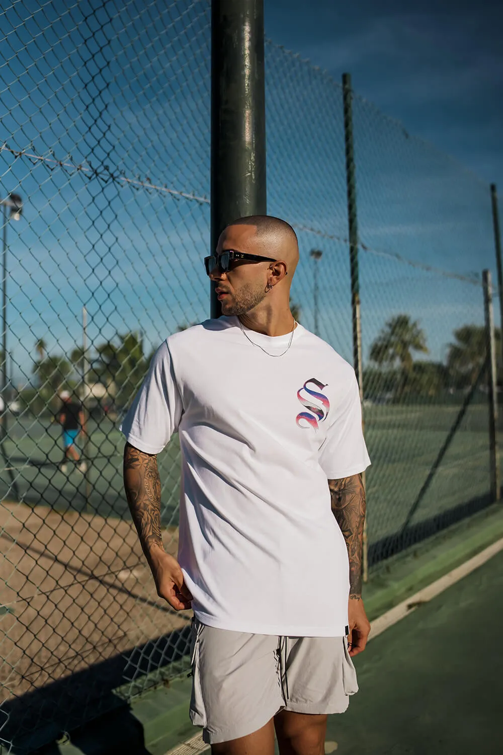 Chrome Logo Tee - White